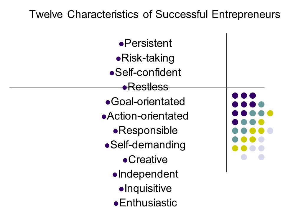 Successful Entrepreneurship RiskTaking Persistence